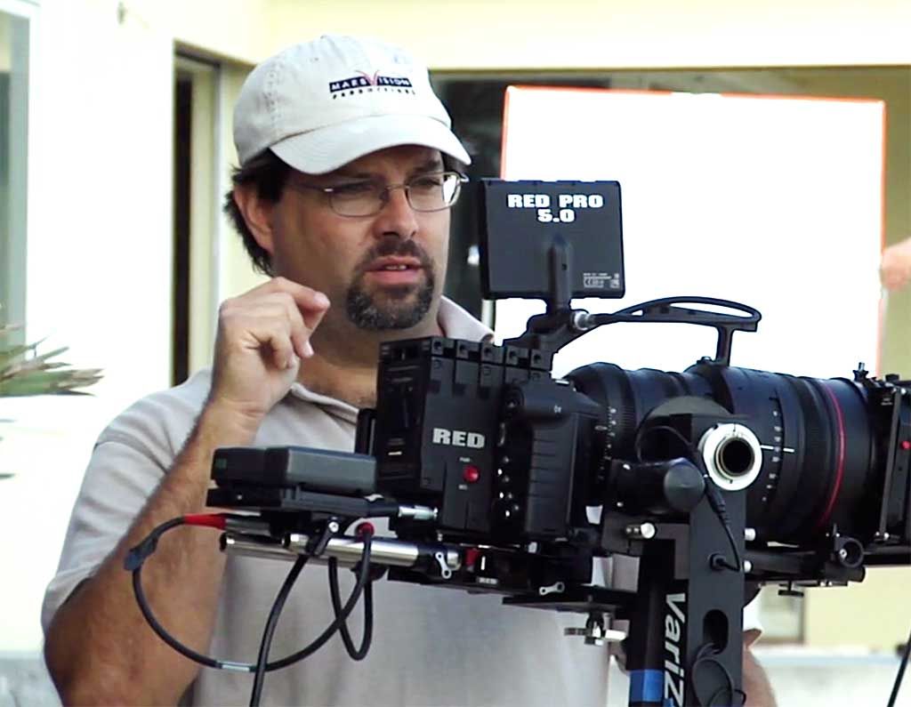 Mark Palmer operating a cinema camera